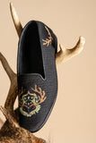 Antler Crest Needlepoint Loafer