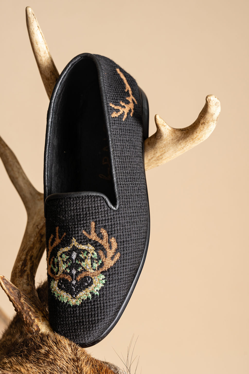 Antler Crest Needlepoint Loafer