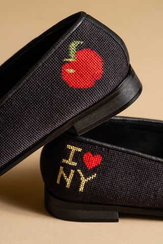 I Love New York Needlepoint Loafer Alternate View