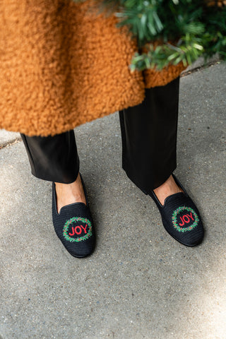 Joy Wreath Needlepoint Loafer