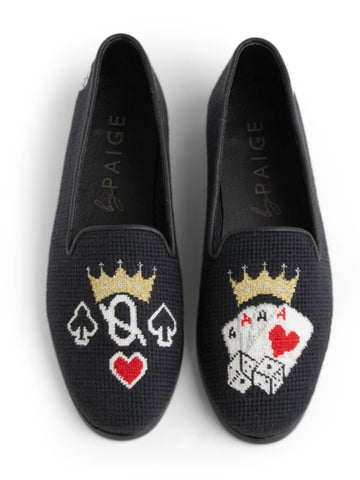 Queen of Cards Needlepoint Loafer