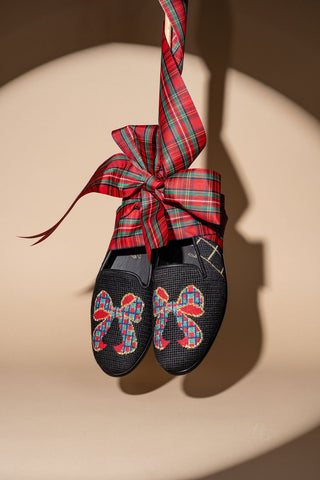 Tartan Bow Needlepoint Loafer