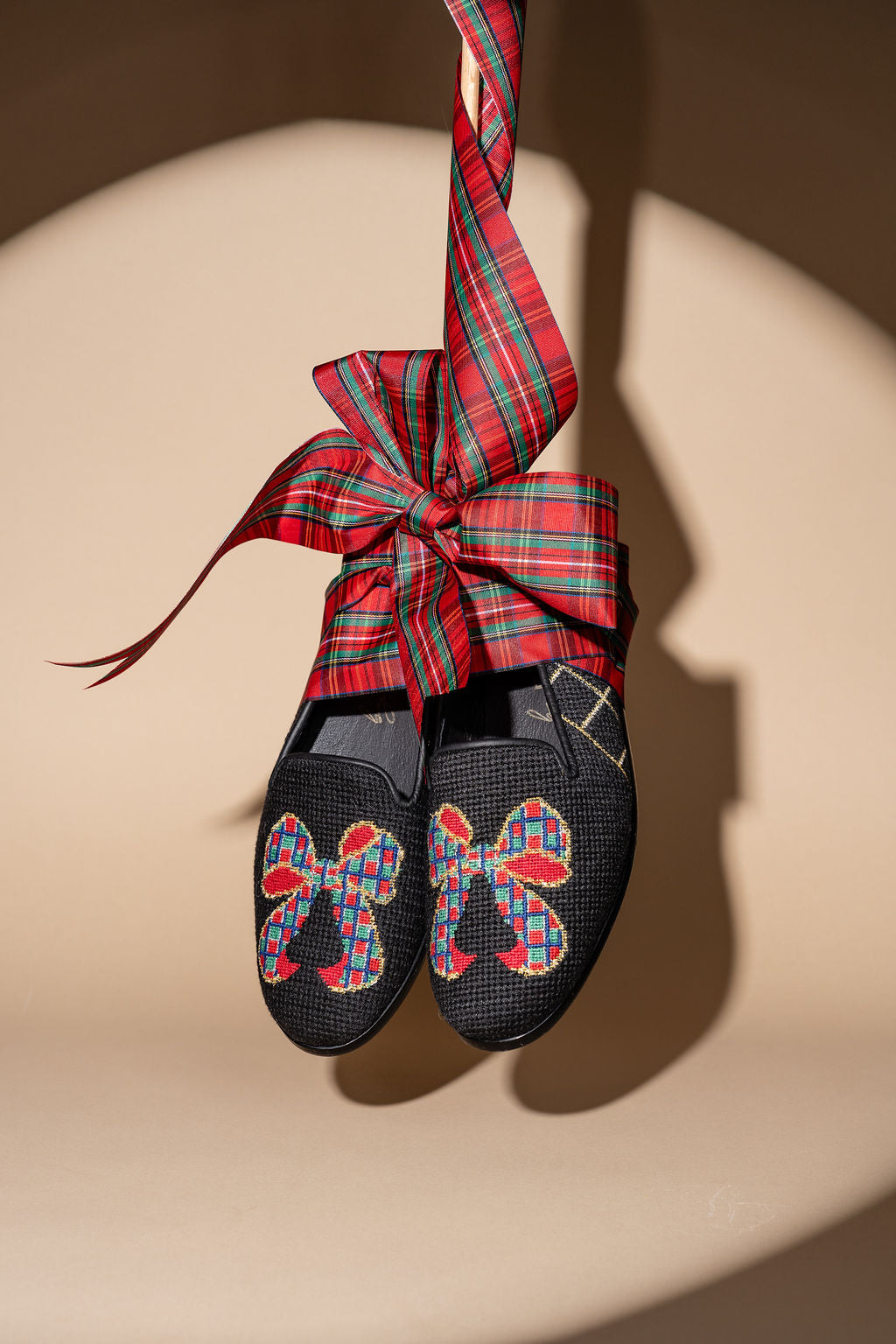 Tartan Bow Needlepoint Loafer