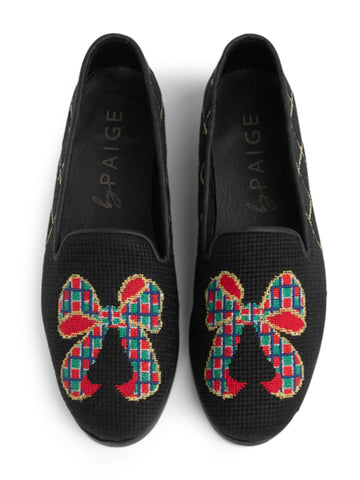 Tartan Bow Needlepoint Loafer