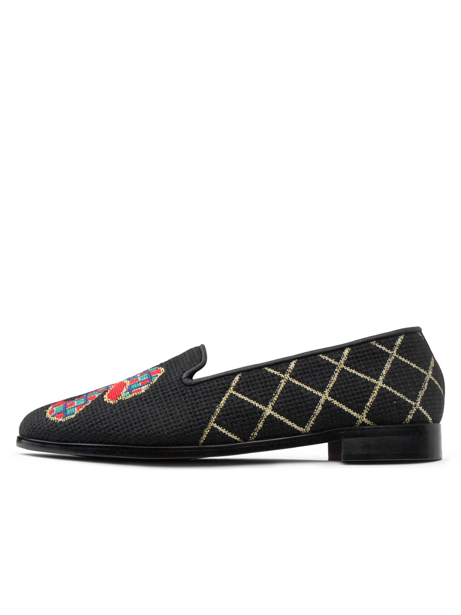 Tartan Bow Needlepoint Loafer