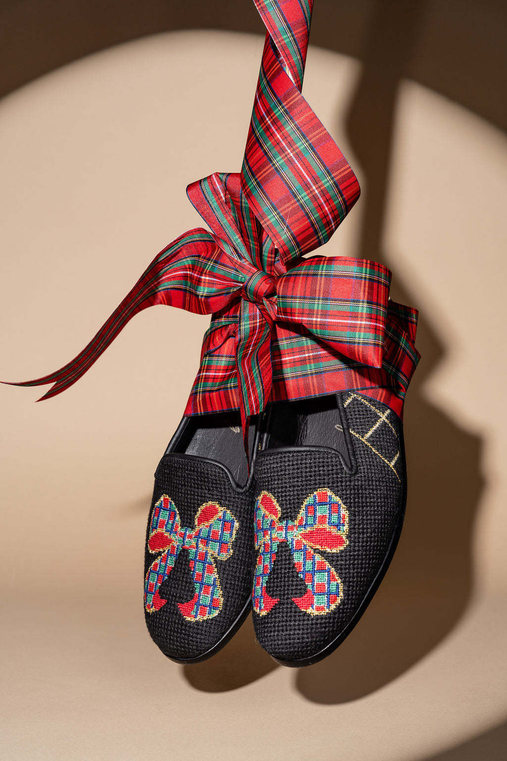 Tartan Bow Needlepoint Loafer
