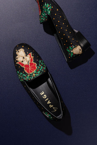 Bells & Stocking Needlepoint Loafer Alternate View