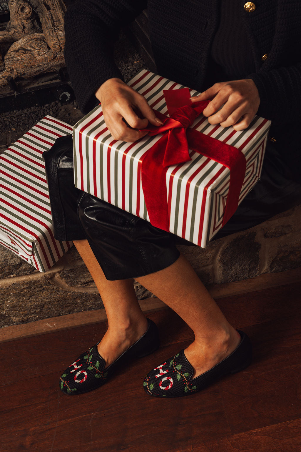 HO HO Needlepoint loafer