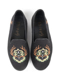 Needlepoint Loafer in Antler Crest