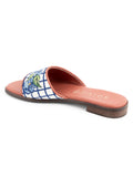 Needlepoint Sandal in Hydrangea