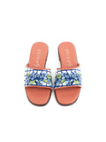 Needlepoint Sandal in Hydrangea