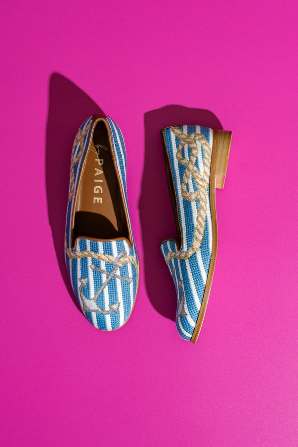 Needlepoint Loafer in Anchor