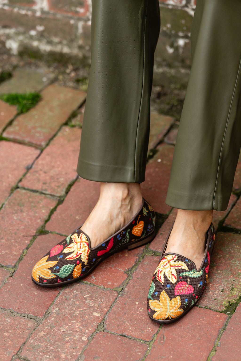Fall Leaves Needlepoint Loafer