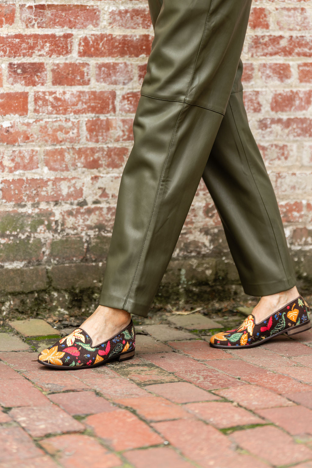 Fall Leaves Needlepoint Loafer