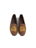 Needlepoint Loafer in Autumn Leaves Wreath