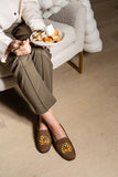 Autumn Leaves Wreath Needlepoint Loafer
