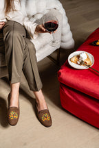 Autumn Leaves Wreath Needlepoint Loafer