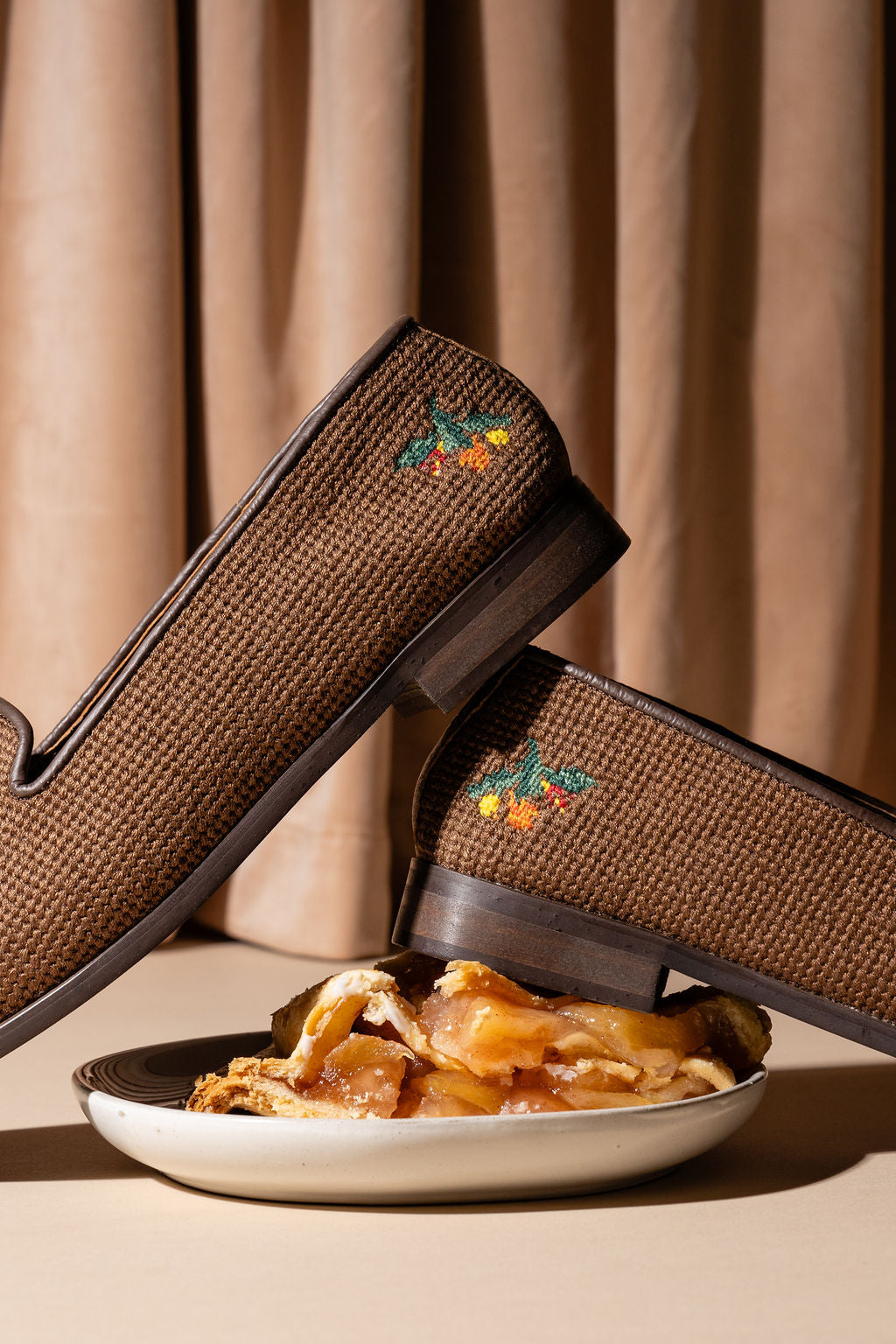 Autumn Leaves Wreath Needlepoint Loafer