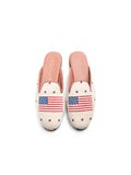 Needlepoint Mule in American Flag