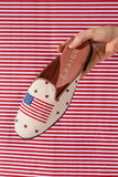 Needlepoint Mule in American Flag