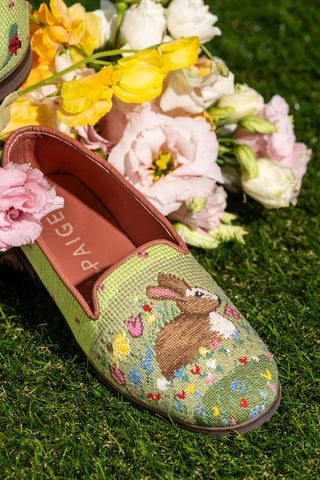 Spring Bunny Needlepoint Loafer Alternate View