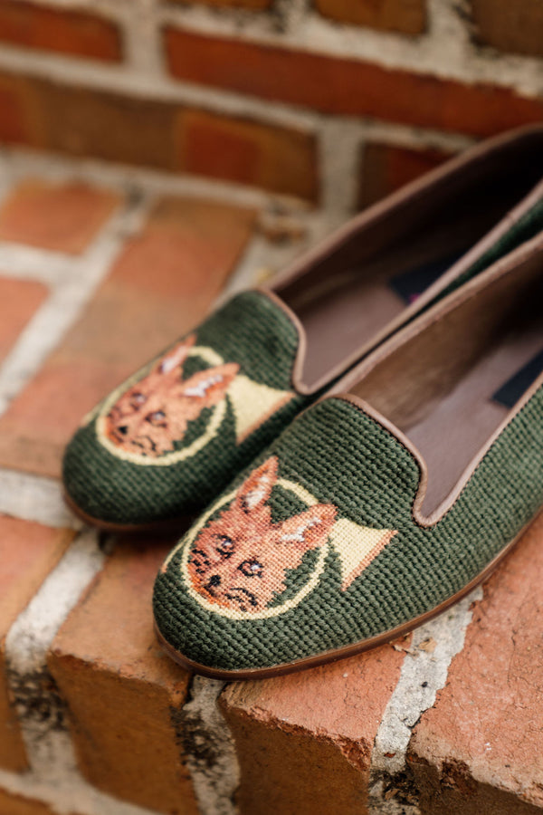Fox and Horn Needlepoint Loafer