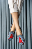 Winter Cardinal Needlepoint Loafer