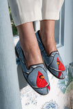Winter Cardinal Needlepoint Loafer