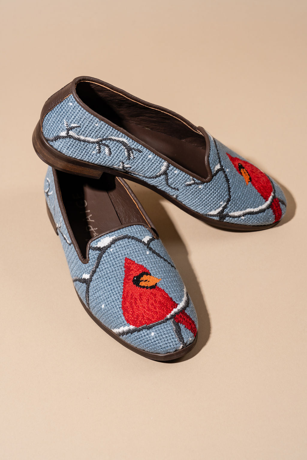 Winter Cardinal Needlepoint Loafer