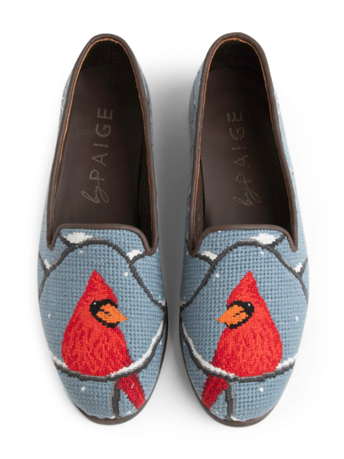 Winter Cardinal Needlepoint Loafer