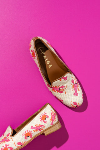 Crab & Lobster Needlepoint Loafer