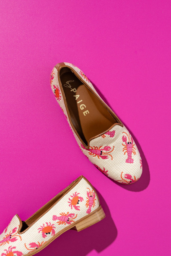 Crab & Lobster Needlepoint Loafer