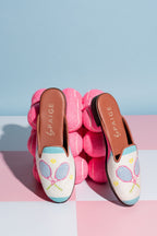 Tennis Needlepoint Mule