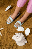 Scallop with Pearl Needlepoint Loafer