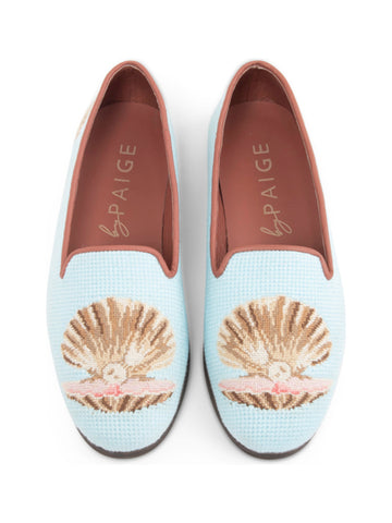 Scallop with Pearl Needlepoint Loafer