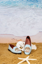 Scallop with Pearl Needlepoint Loafer