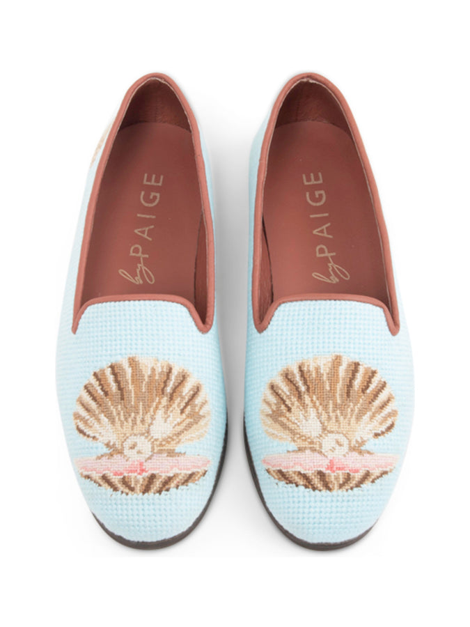 Scallop with Pearl Needlepoint Loafer