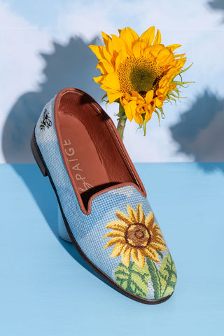 Sunflower Needlepoint Loafer Alternate View