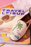 Needlepoint Loafer in Flamingo & Palm Tree