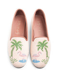 Needlepoint Loafer in Flamingo & Palm Tree