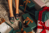 Needlepoint Loafer in Santa and Reindeer