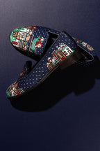 Santa & Reindeer Needlepoint Loafer