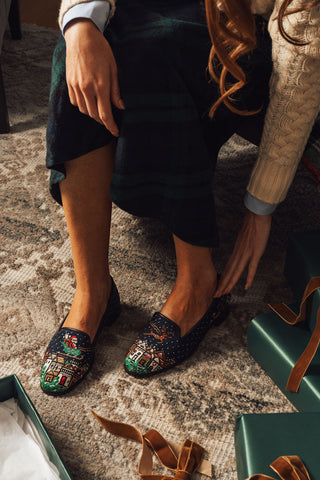 Santa & Reindeer Needlepoint Loafer Alternate View