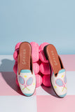 Needlepoint Mule in Tennis