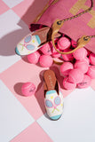 Needlepoint Mule in Tennis