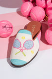 Needlepoint Mule in Tennis
