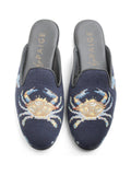 Crab Needlepoint Mule