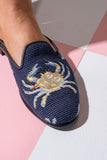 Crab Needlepoint Mule
