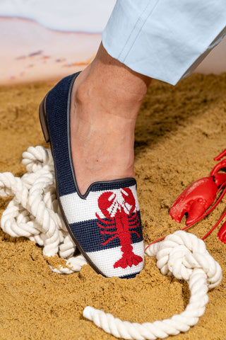 Crab and Lobster Needlepoint Loafer Alternate View