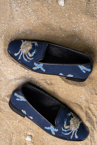 Crab Needlepoint Loafer Alternate View
